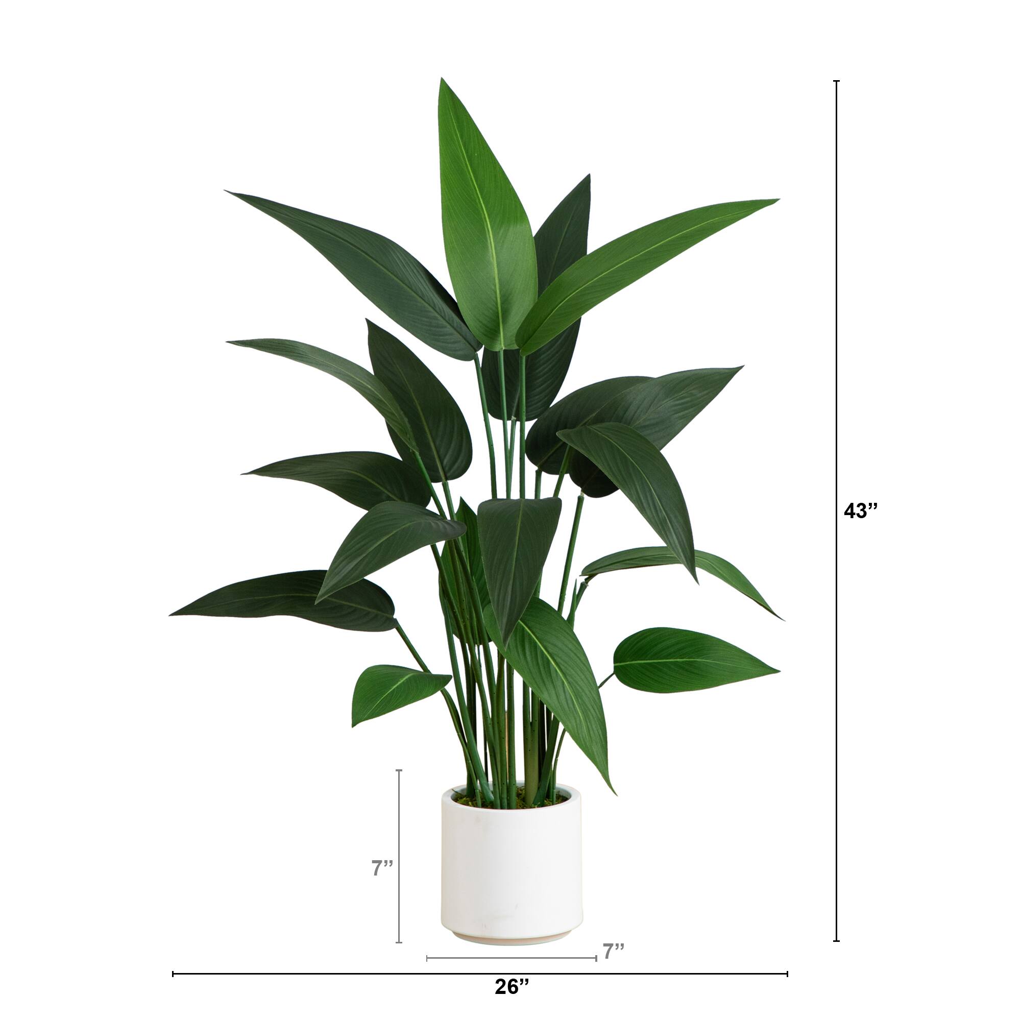 3.5ft. Sky Bird Tree in White Decorative Planter